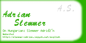 adrian slemmer business card